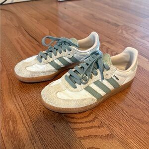 Adidas Samba Sneakers - White and Green